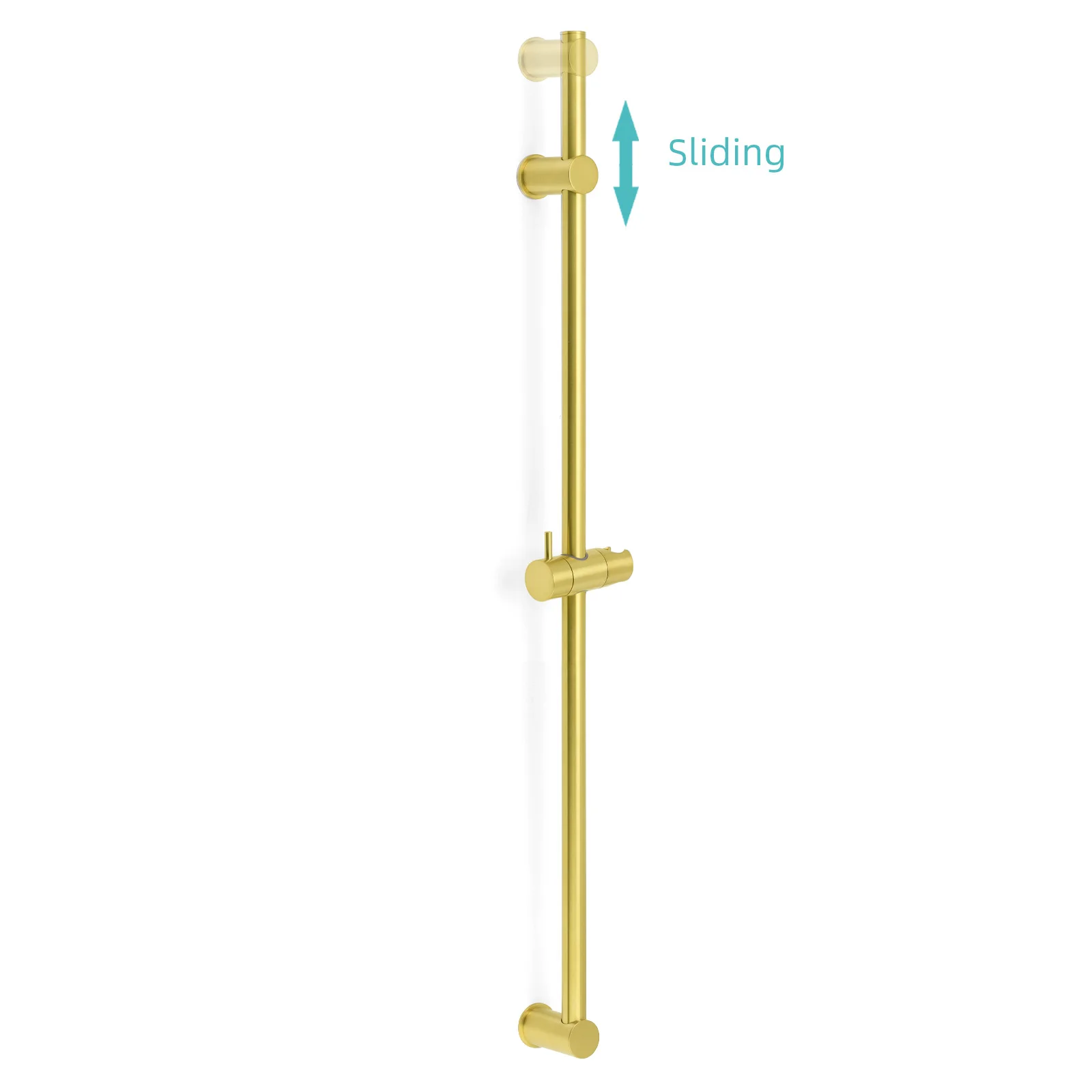 **Sydney Stock** KYLINS Brushed Gold Sliding Rail with 3 Mode Hand Held Shower Head Set Kit Mixer Taps Round WaterMark Wels