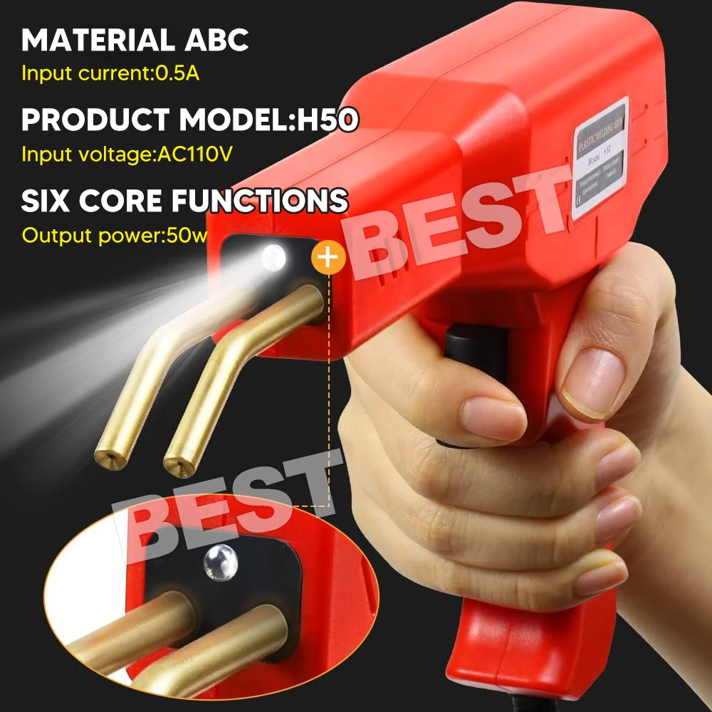 Handy Plastic Welder Garage Tool Bumper Crack Repair Welding Machine Staple Set