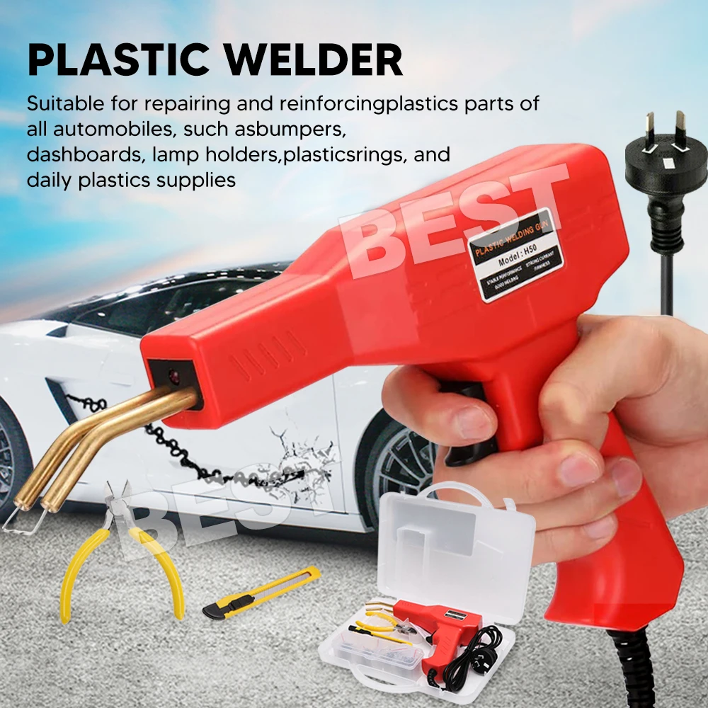Handy Plastic Welder Garage Tool Bumper Crack Repair Welding Machine Staple Set