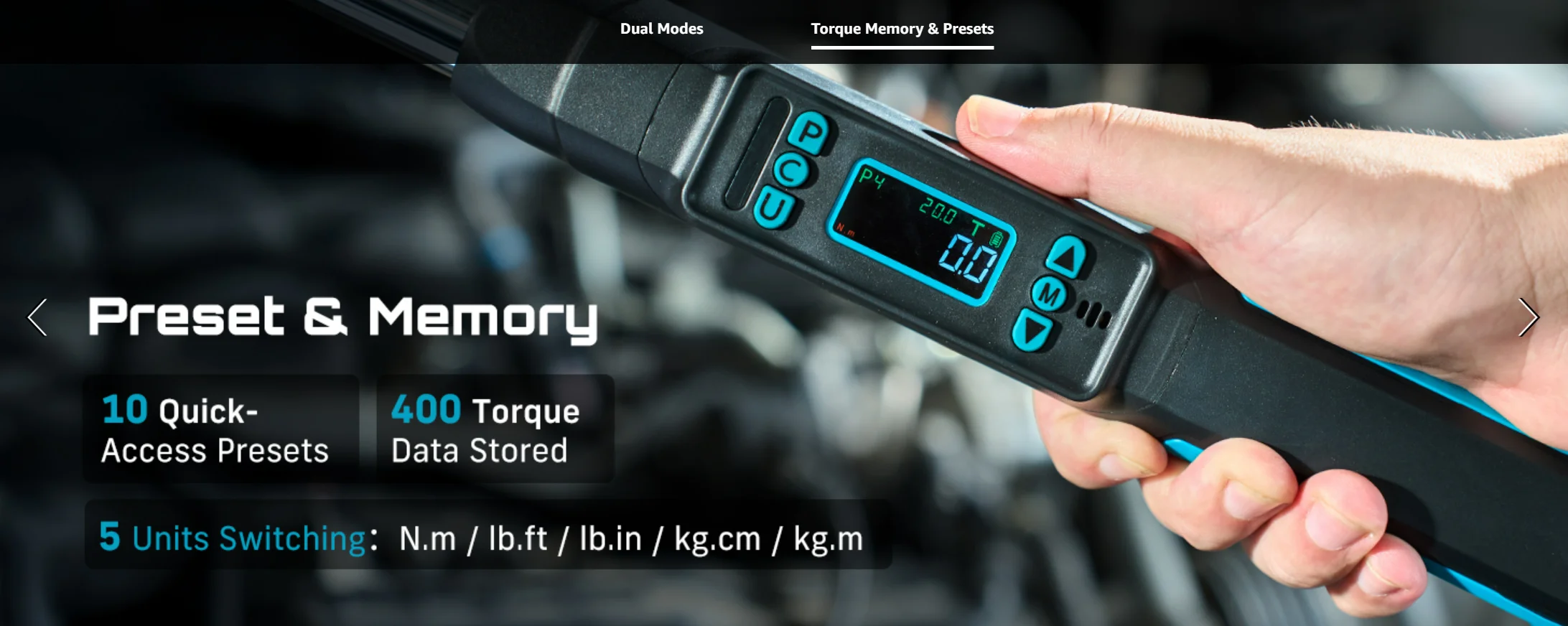 SEESII 3/8' 220N.m Digital Torque Wrench ±2% Accuracy Electric Torque Wrench W/Real-Time Peak Modes for Bicycle Car Motorcycle