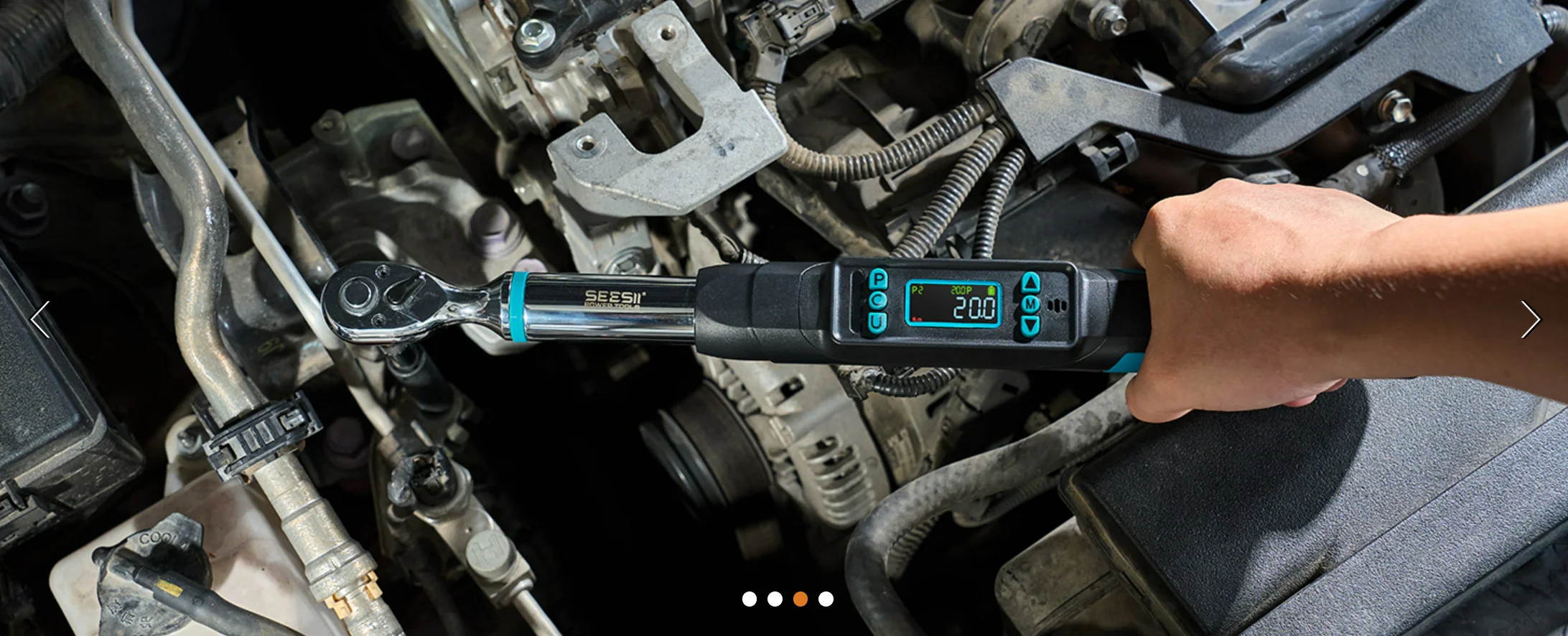SEESII 3/8' 220N.m Digital Torque Wrench ±2% Accuracy Electric Torque Wrench W/Real-Time Peak Modes for Bicycle Car Motorcycle