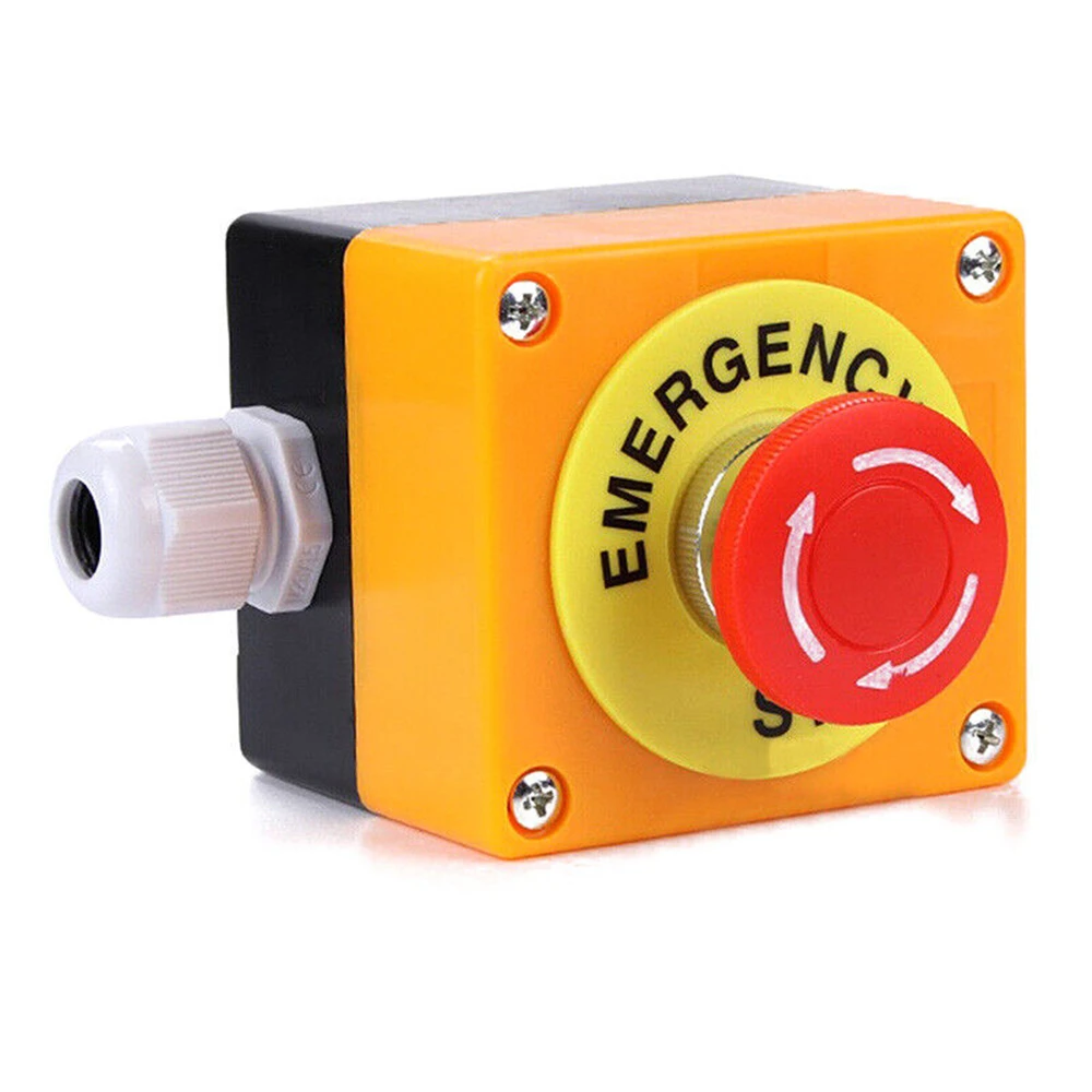 2PCS Emergency Stop Shut Off Push Button Switch NO / NC e-stop Push Button