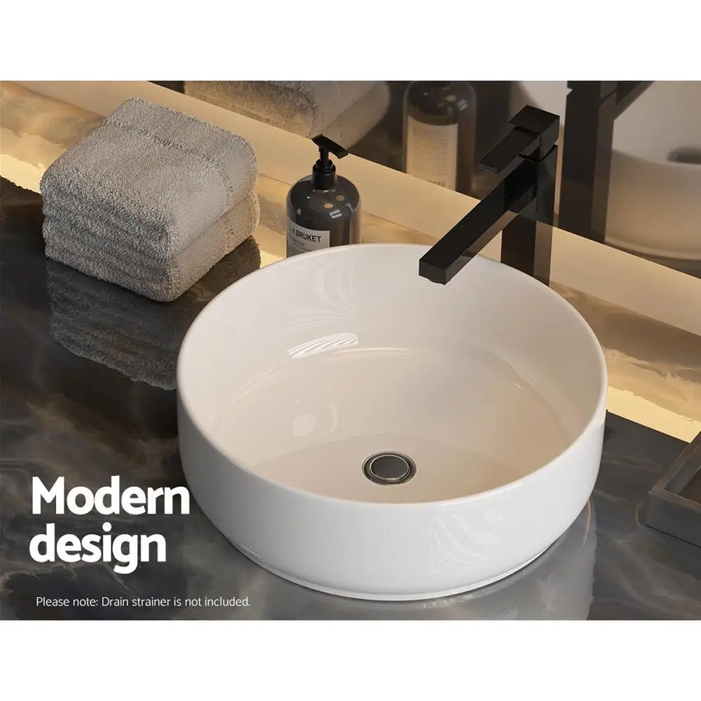 Ceramic Bathroom Vanity Basin Sink Hand Wash Bowl Countertop Vessel Washbasin 35x12cm