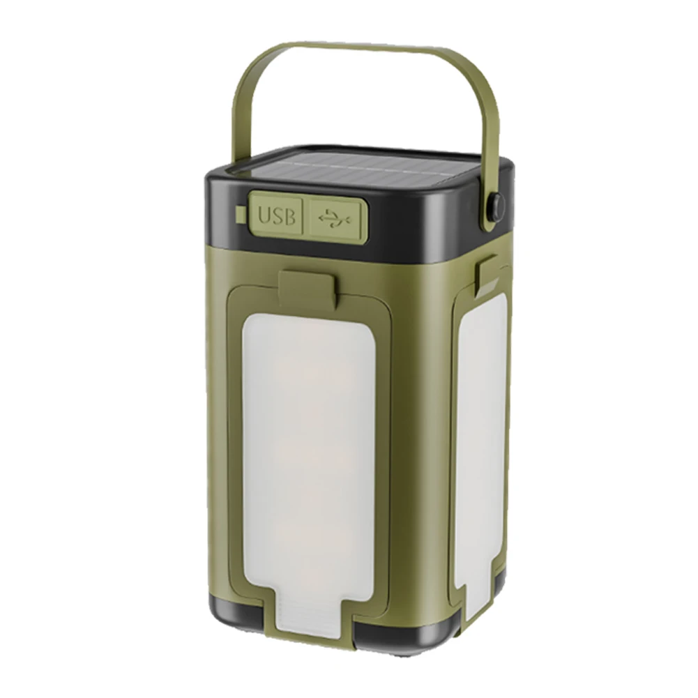 Rechargeable Lantern Power Bank Solar Camping Lantern Portable Flashlight LED Tent Light for Camping Hiking Fishing