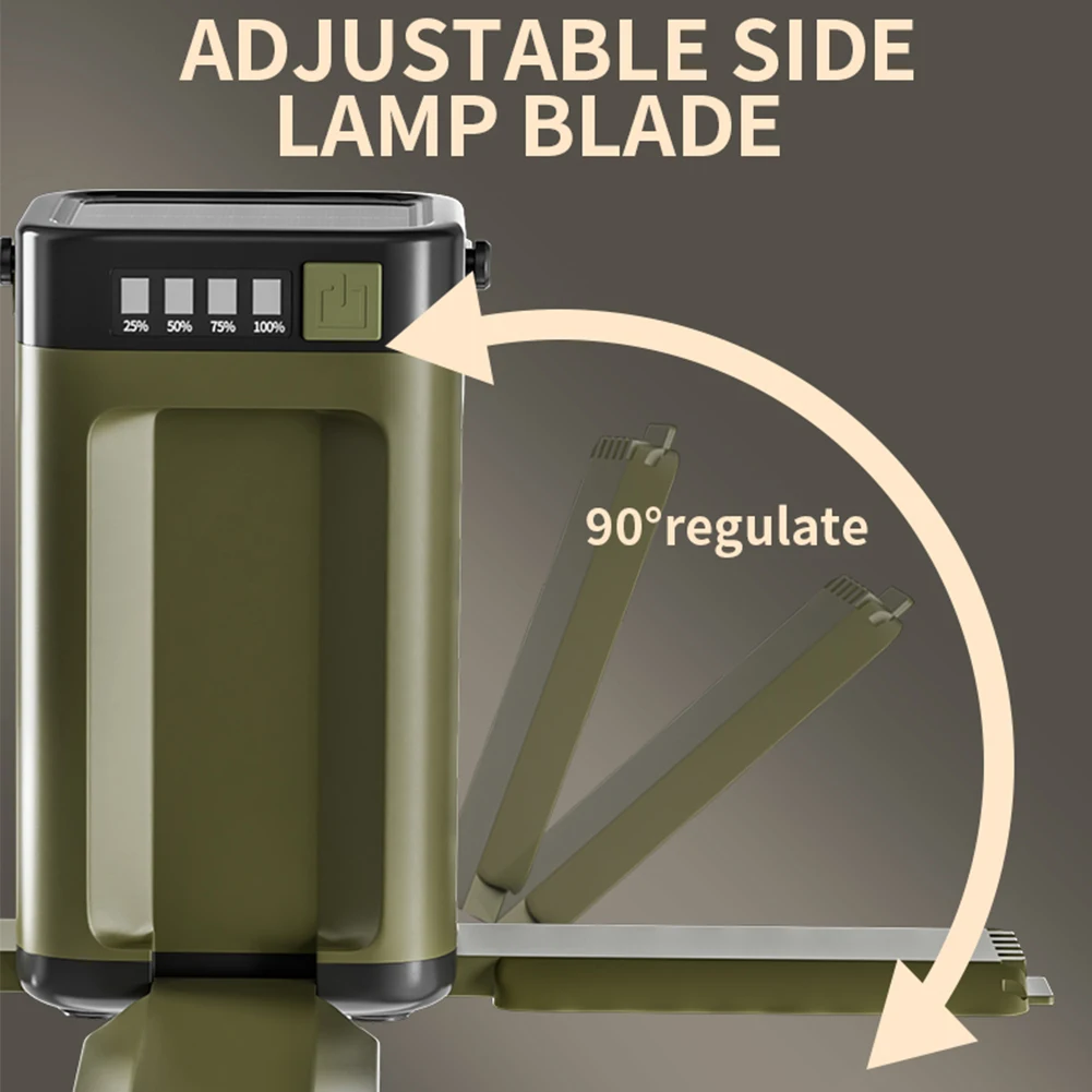 Rechargeable Lantern Power Bank Solar Camping Lantern Portable Flashlight LED Tent Light for Camping Hiking Fishing