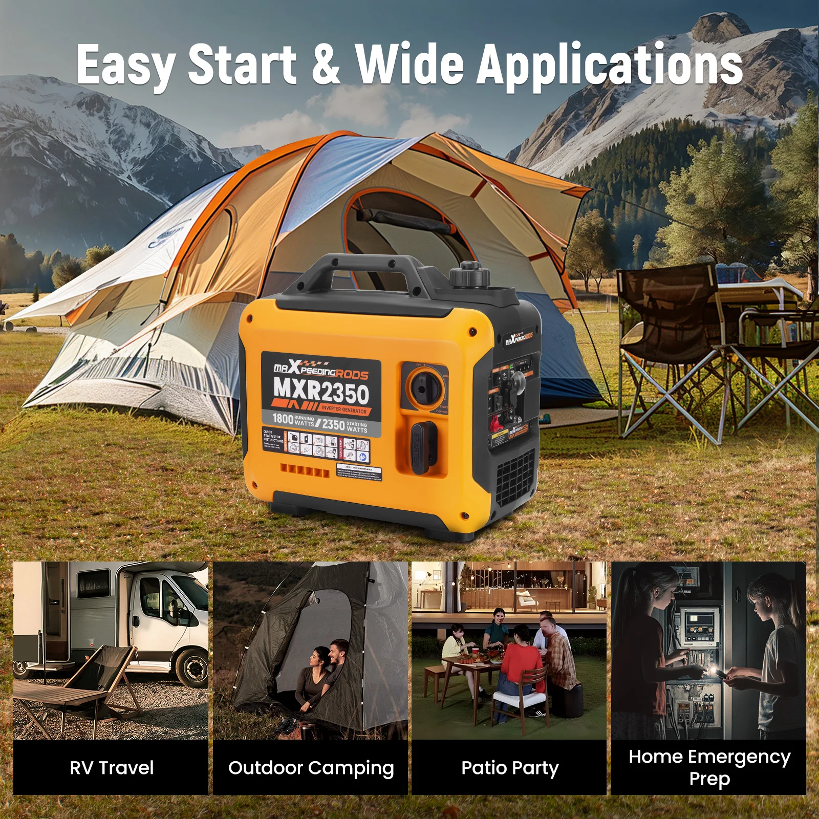 Inverter Generator 2KW Max 1.8KW Gasoline Generators Portable Silence