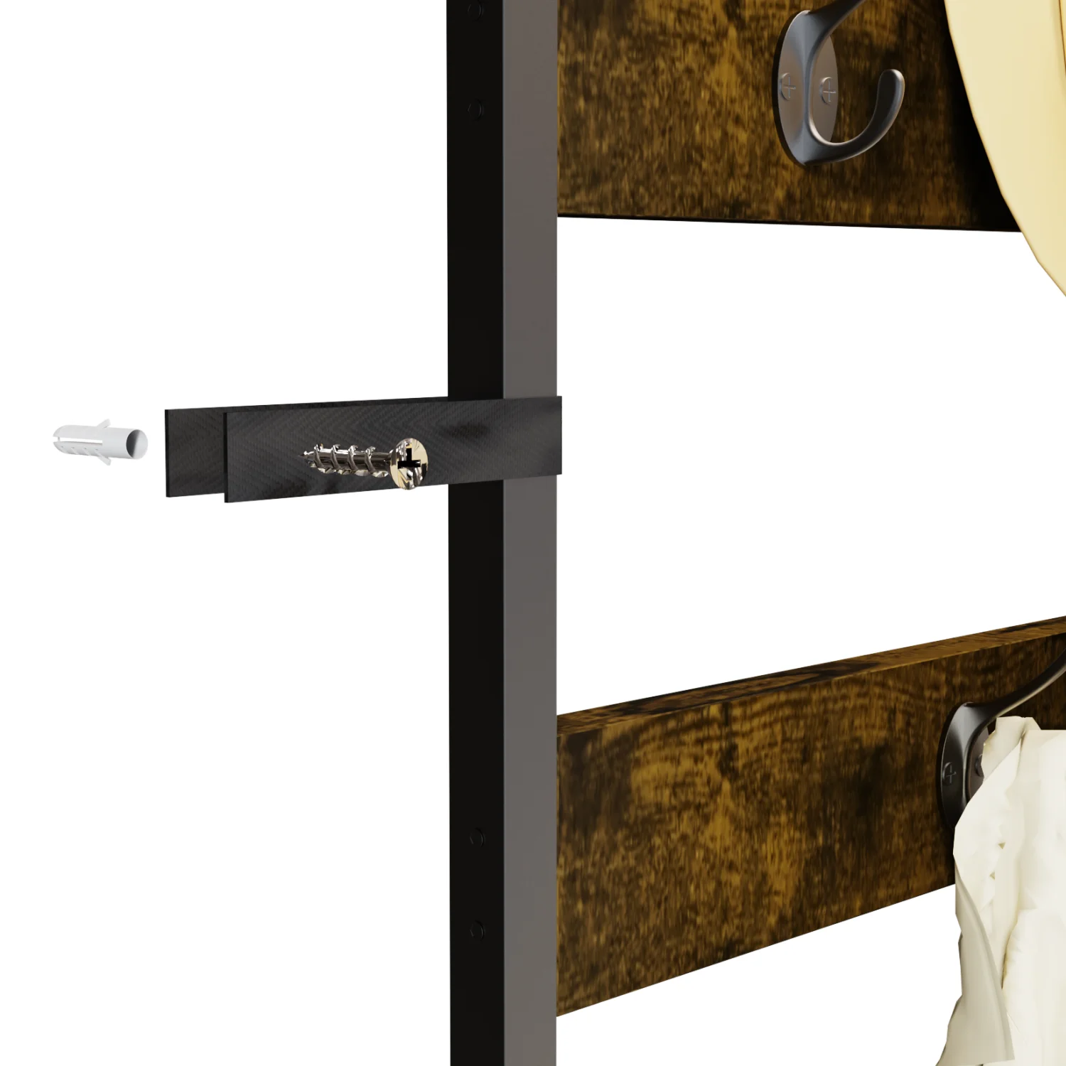 178cm Tall Hall Tree with Shoe Rack Bench and 10 Hooks Entryway Coat Rack Shoe Storage Organizer for Hallway Bedroom