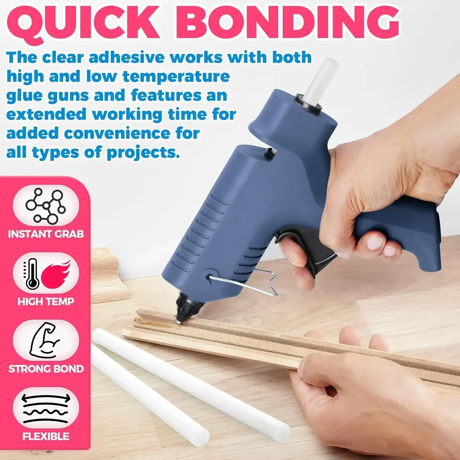 1/100pcs Strong Adhesive Transparent Hot Melt Glue Sticks for Electric Glue Gun DIY Craft Glue Stick Repair Kit Tools Wholesale
