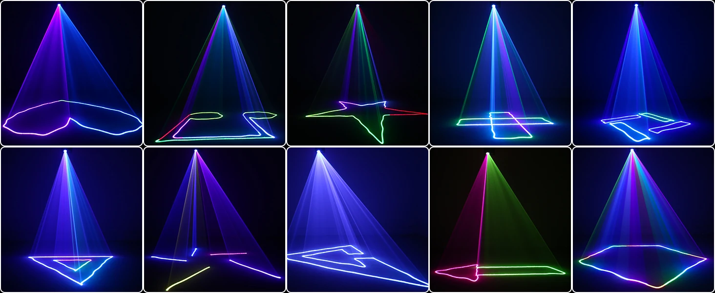 Datewink LED Stage Lights RGB Scanner Beam Projector Stage Lighting Effect DJ Disco Light DMX512 For Wedding Birthday Party Show