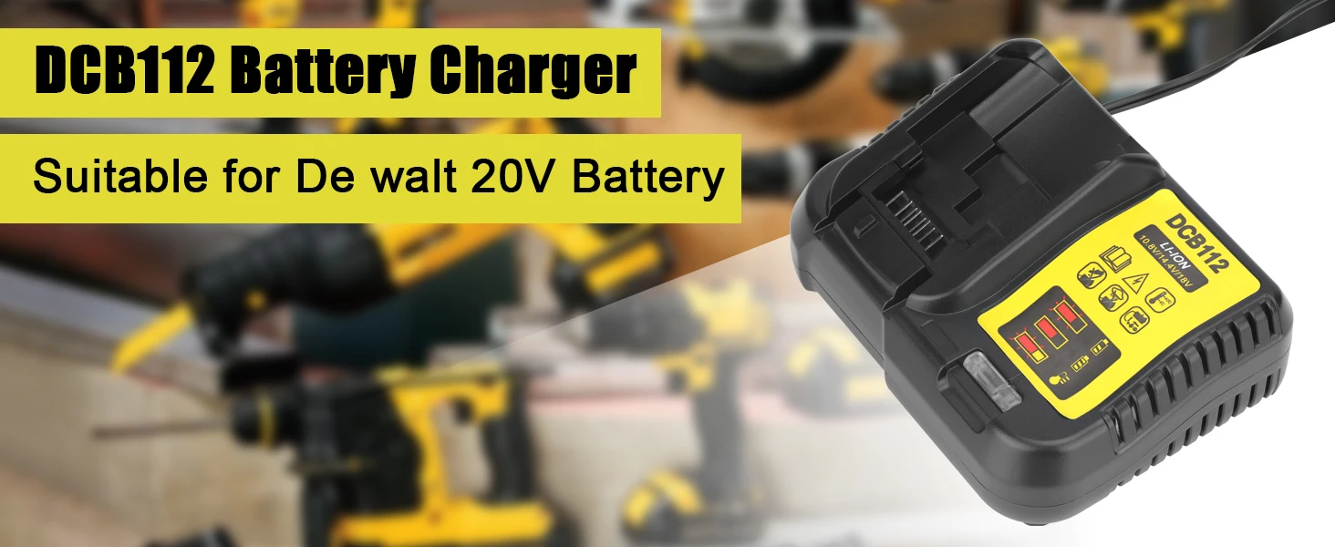 VANON NEW DCB112 2A 12V-18V Lithium Battery Replace for Dewalt DCB206 DCB205 DCB204 DCB203 DCB120,DCB107 DCB115 Tool Battery pin