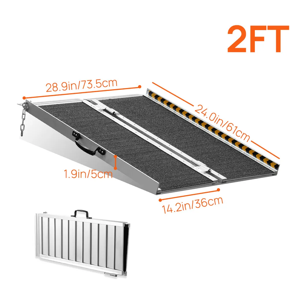 PORIYA Multi Size Aluminium Ramp Anti Slip Folding Loading Threshold Portable Access