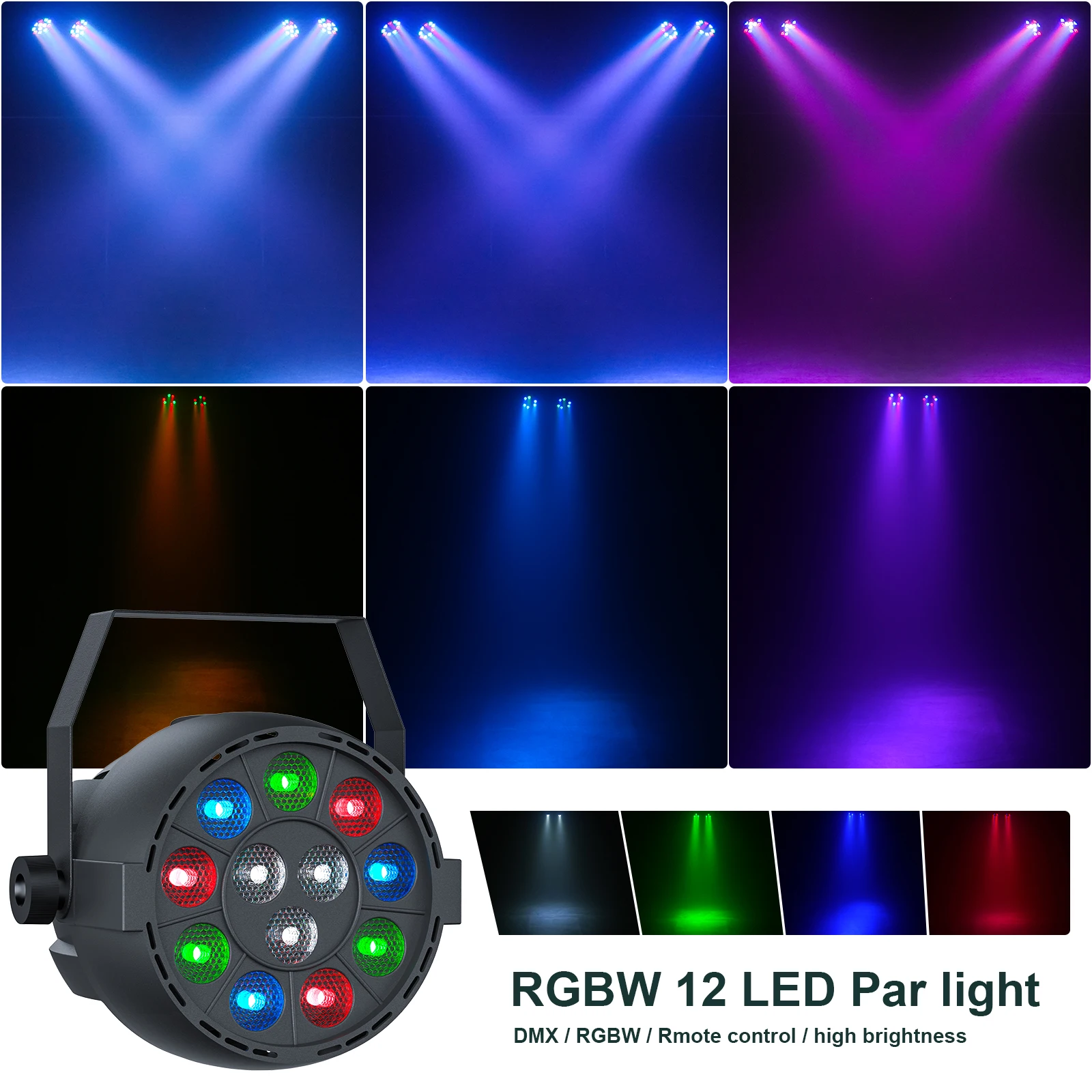 Yiflamefly 60W Combination Bracket Lights 3/6/15CH Suitable for Churches Concerts Weddings Birthday Parties KTV With Carry Bag
