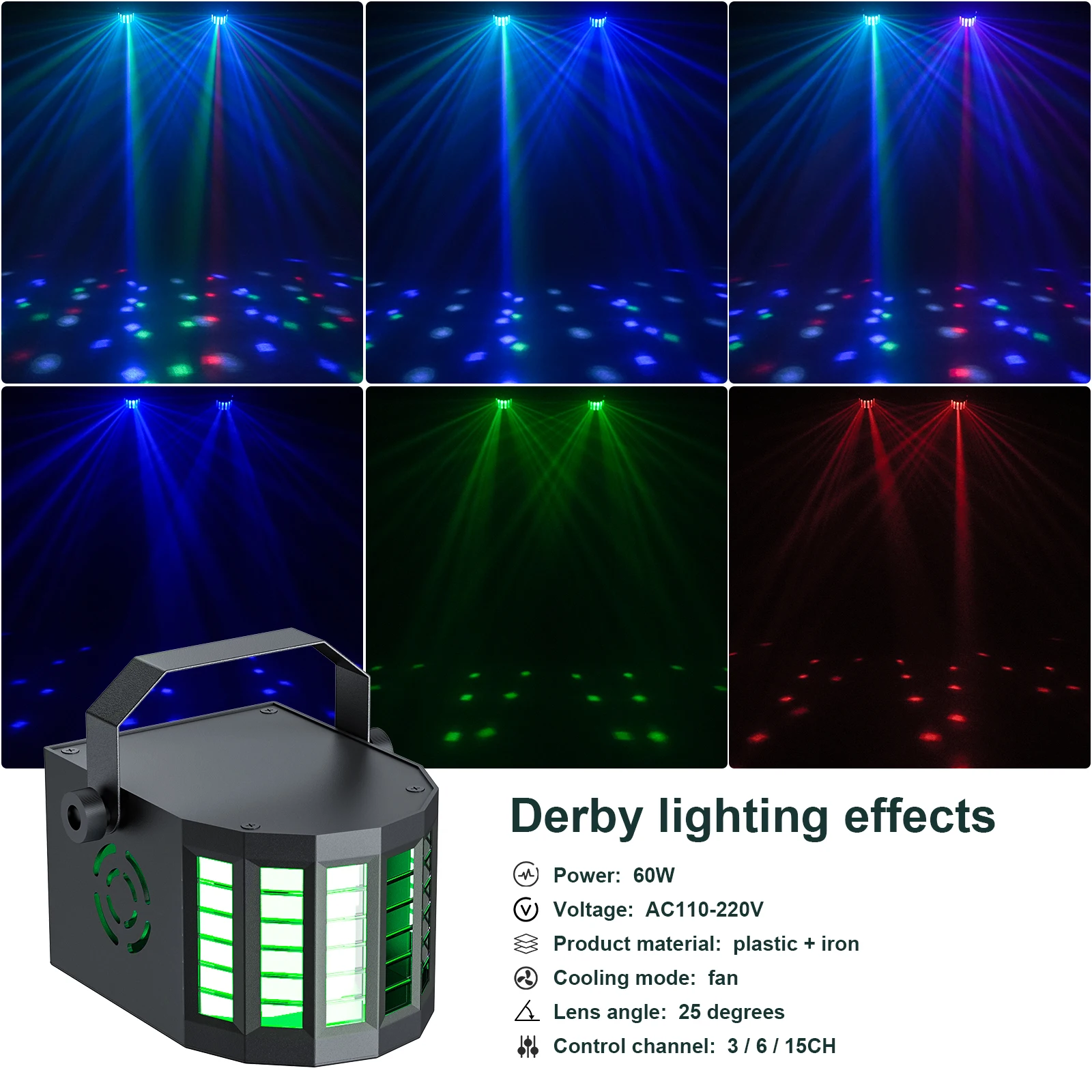 Yiflamefly 60W Combination Bracket Lights 3/6/15CH Suitable for Churches Concerts Weddings Birthday Parties KTV With Carry Bag