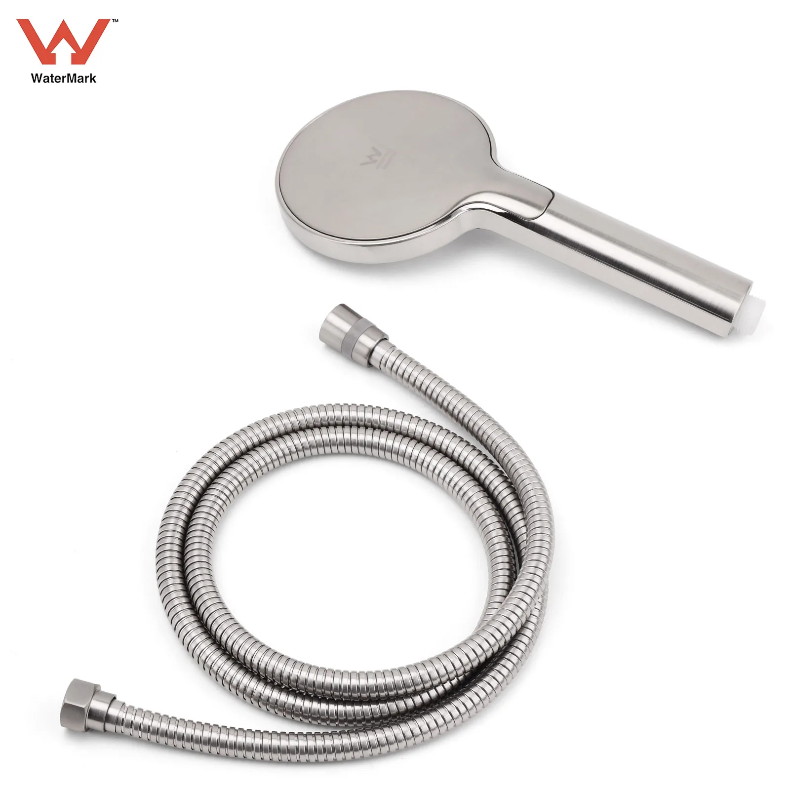 **Sydney Stock** KYLINS WELS Brushed Nickel Round Massage 3-Mode Spray Hand Held Shower Head Rose Bathroom Replacement WaterMark