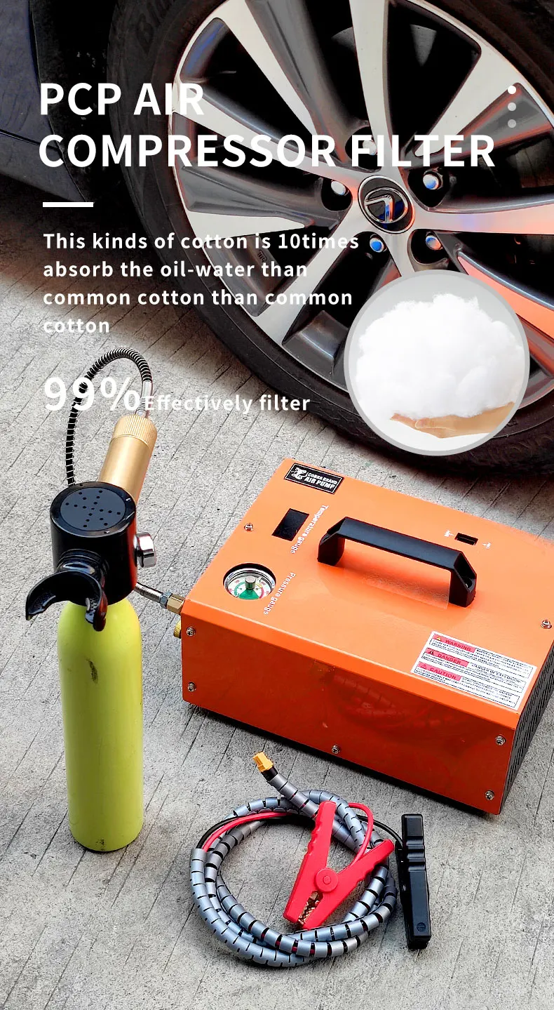 4500psi 300Bar 220V PCP Air Compressor 300barPneumatic Rifles High Pressure 12V Vehicle Mounted Pump 30MPA Scuba Diving Shooting