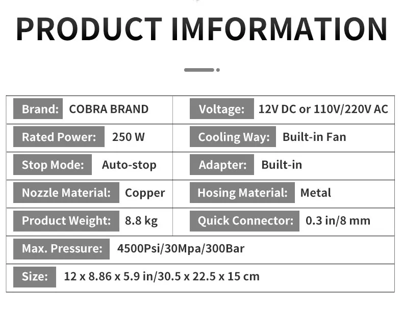 4500psi 300Bar 220V PCP Air Compressor 300barPneumatic Rifles High Pressure 12V Vehicle Mounted Pump 30MPA Scuba Diving Shooting