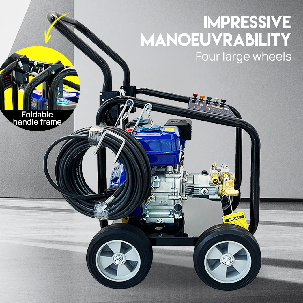 PORIYA 4800 Psi High Pressure Water Cleaner Electric Washer Gurney 10Hp Petrol 20M Hose