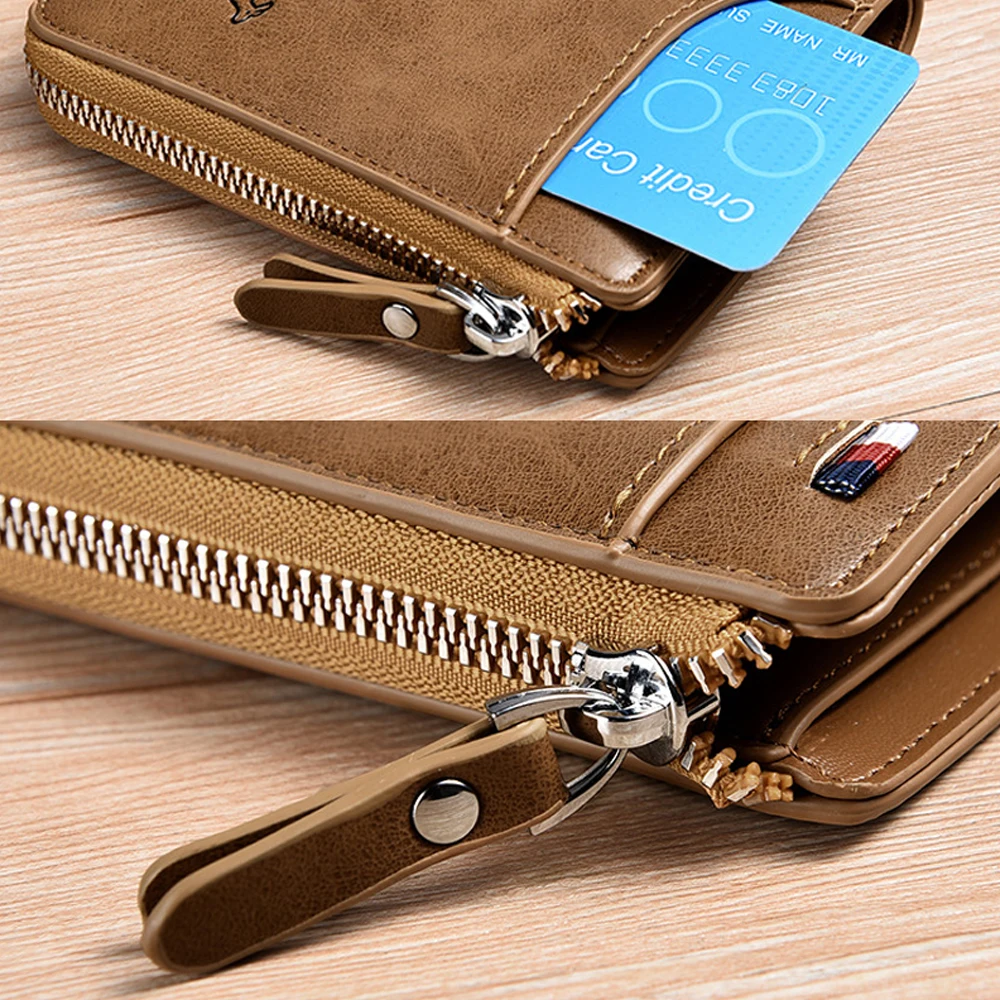 3PCS Waterproof RFID Blocking Leather Wallet ID Purse Men's Cash Credit Card Holder