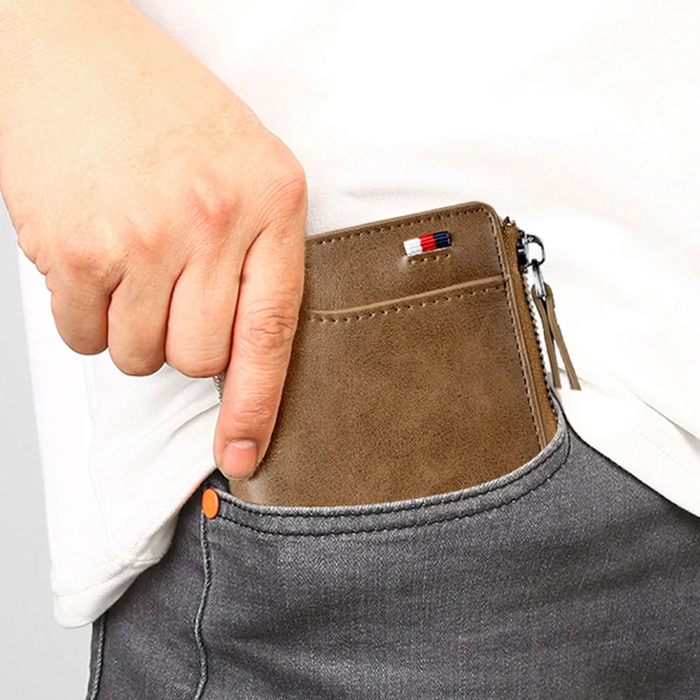 3PCS Waterproof RFID Blocking Leather Wallet ID Purse Men's Cash Credit Card Holder