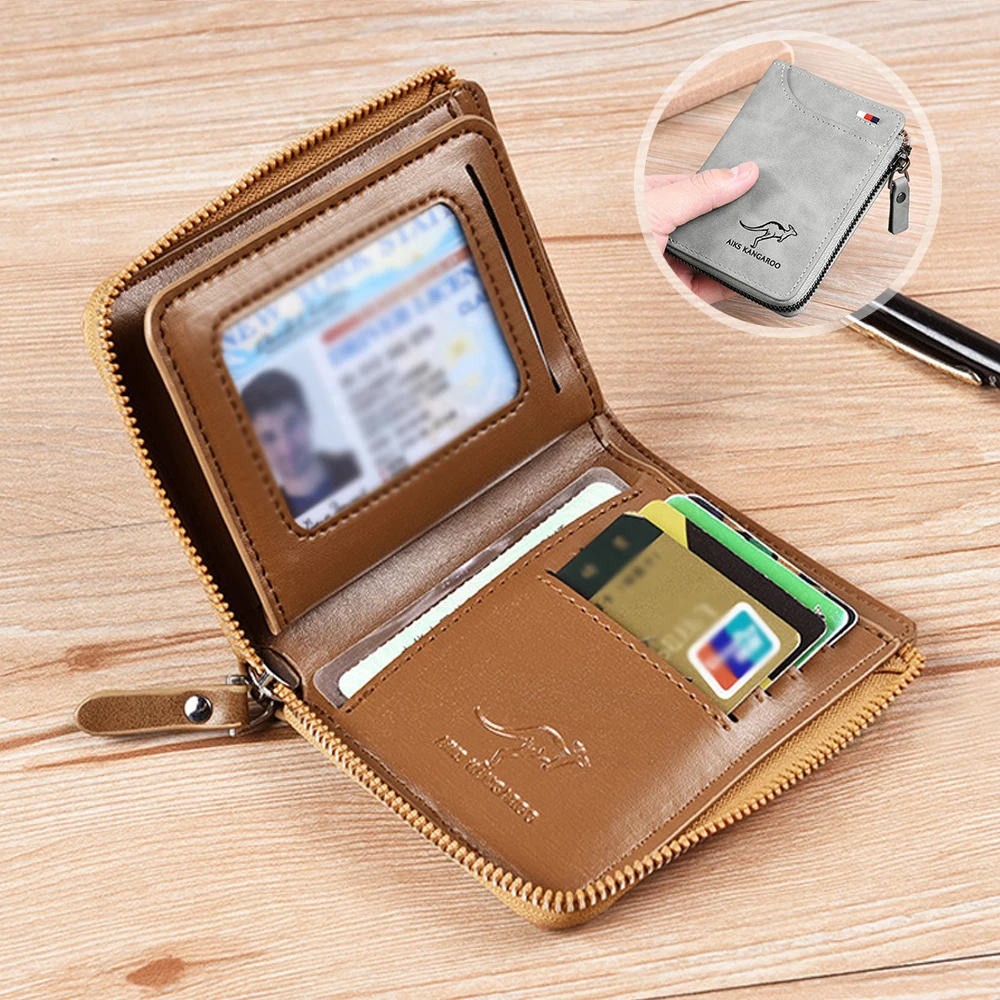 3PCS Waterproof RFID Blocking Leather Wallet ID Purse Men's Cash Credit Card Holder