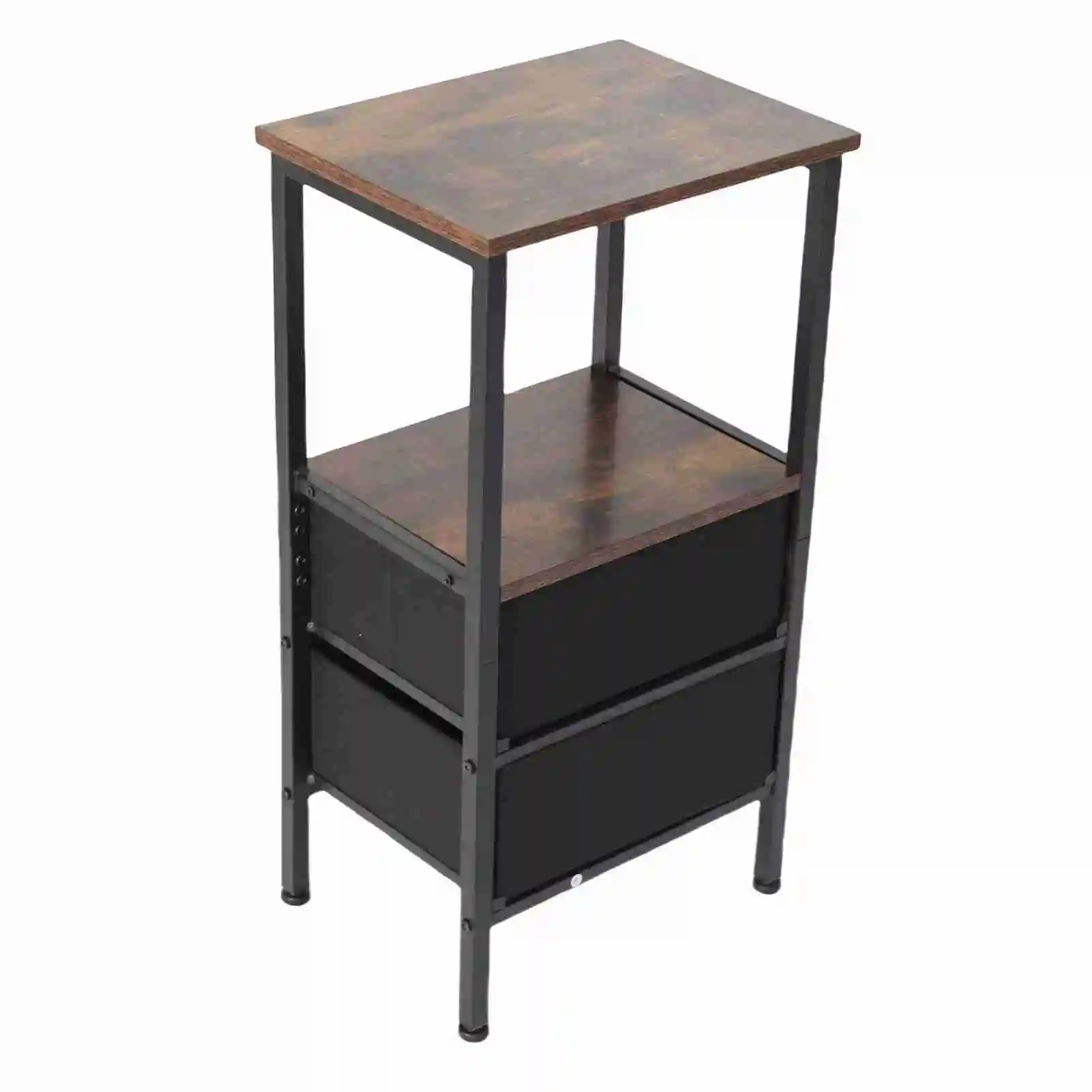 【New】Night Stand for Bedroom Night Stand for Bedroom MDF Carbon Steel Bedside Table with 2 Drawers for Living Room Dorm