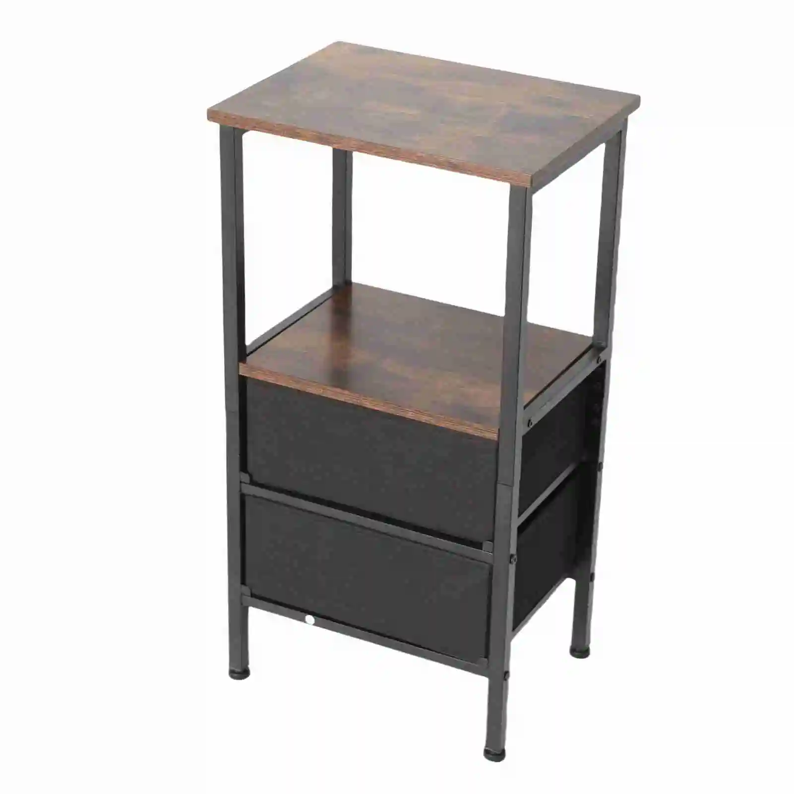 【New】Night Stand for Bedroom Night Stand for Bedroom MDF Carbon Steel Bedside Table with 2 Drawers for Living Room Dorm