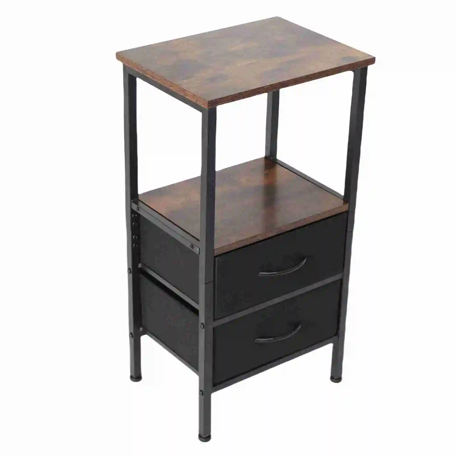 【New】Night Stand for Bedroom Night Stand for Bedroom MDF Carbon Steel Bedside Table with 2 Drawers for Living Room Dorm