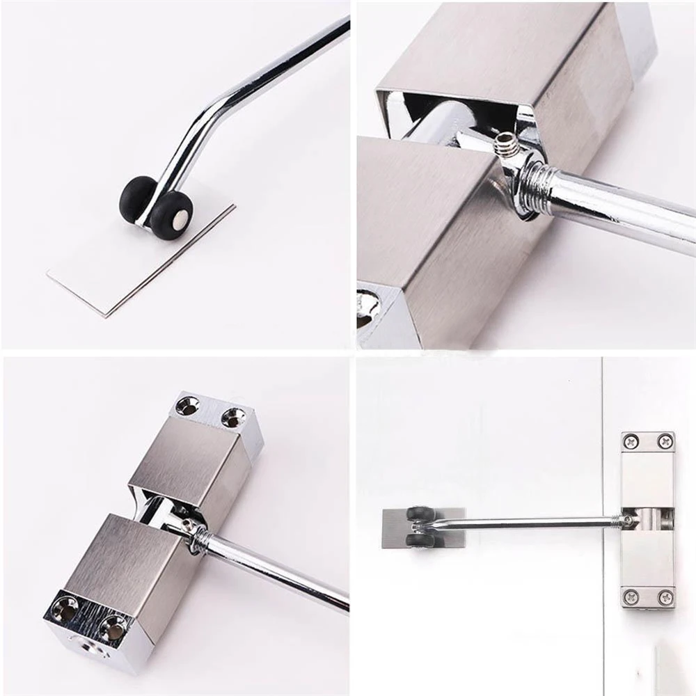 Automatic Mounted Door Gate Closer Adjustable Alloy Surface Spring Loaded NEW 1 set