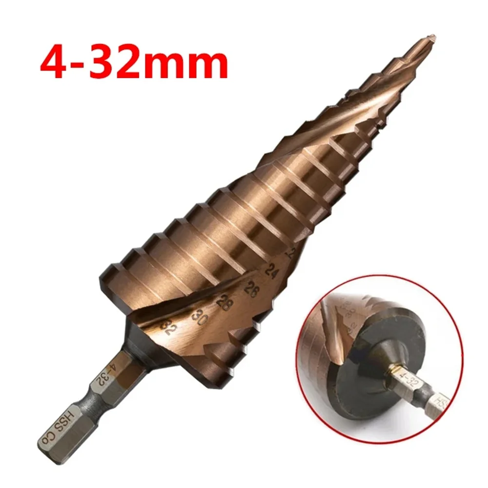 Cobalt Steel Step Cone Drill Bit Hole Cutter 4-32mm for Stainless Steel