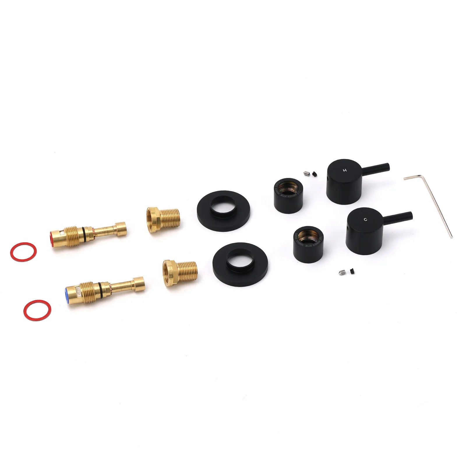 **Sydney Stock** KYLINS Brushed Gold Gun Metal Chrome Black 2 In 1 Rain Shower Head Set Wall Arm Twin Head Combo WELS WATERMARK