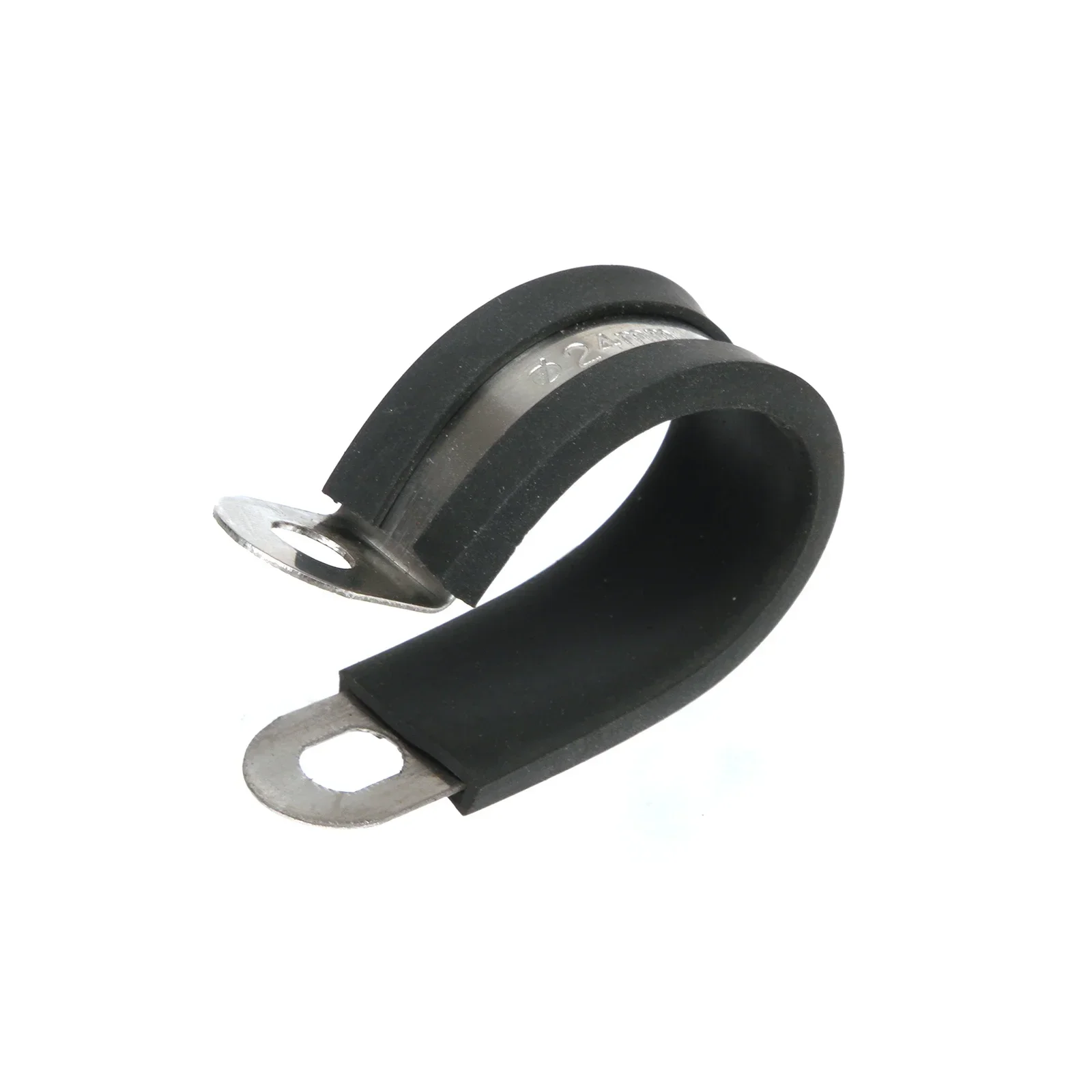 10pc Rubber Lined P Clips Cable Mounting Hose Pipe Clamp Fixing Pipes Stainless Steel Hardware Fasteners 6/8/10/12/14/16/20/24mm