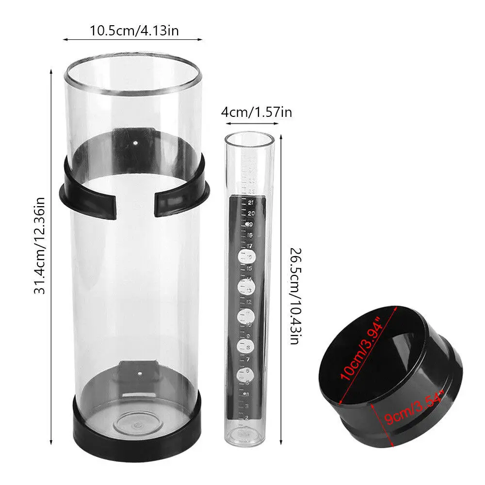 250mm Outdoor Rain Gauge Automatic Measuring Collector Weather Monitoring Gauge