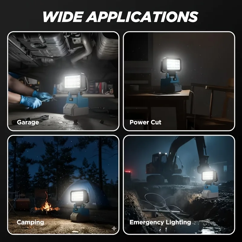1/2pcs,15-LED Work Light, Portable Spotlight Flashlight Compatible with Makita 18V Lithium-ion Battery