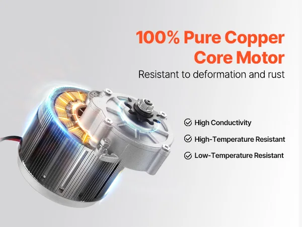 VEVOR 350/1800/2000/3000W Electric Powerful DC Motor Go Kart Electric Brushed Motor Electric Dirt Bike Motor Engine for E-Bike