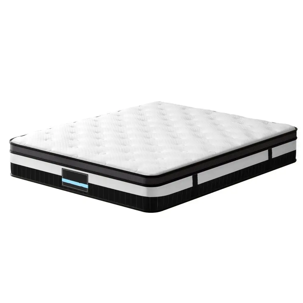 King Size 30cm Giselle Style Mattress Plush Support Breathable Comfort Sleep Bed Mattress Cover Durable Home Bedroom Use