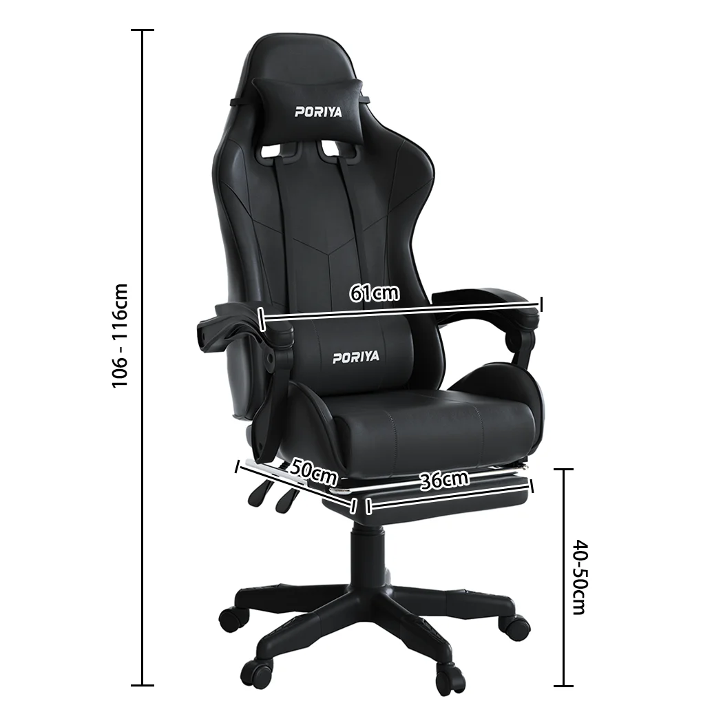 Gaming Chair Office Computer Seating Racing PU Executive Racer Recliner Chair