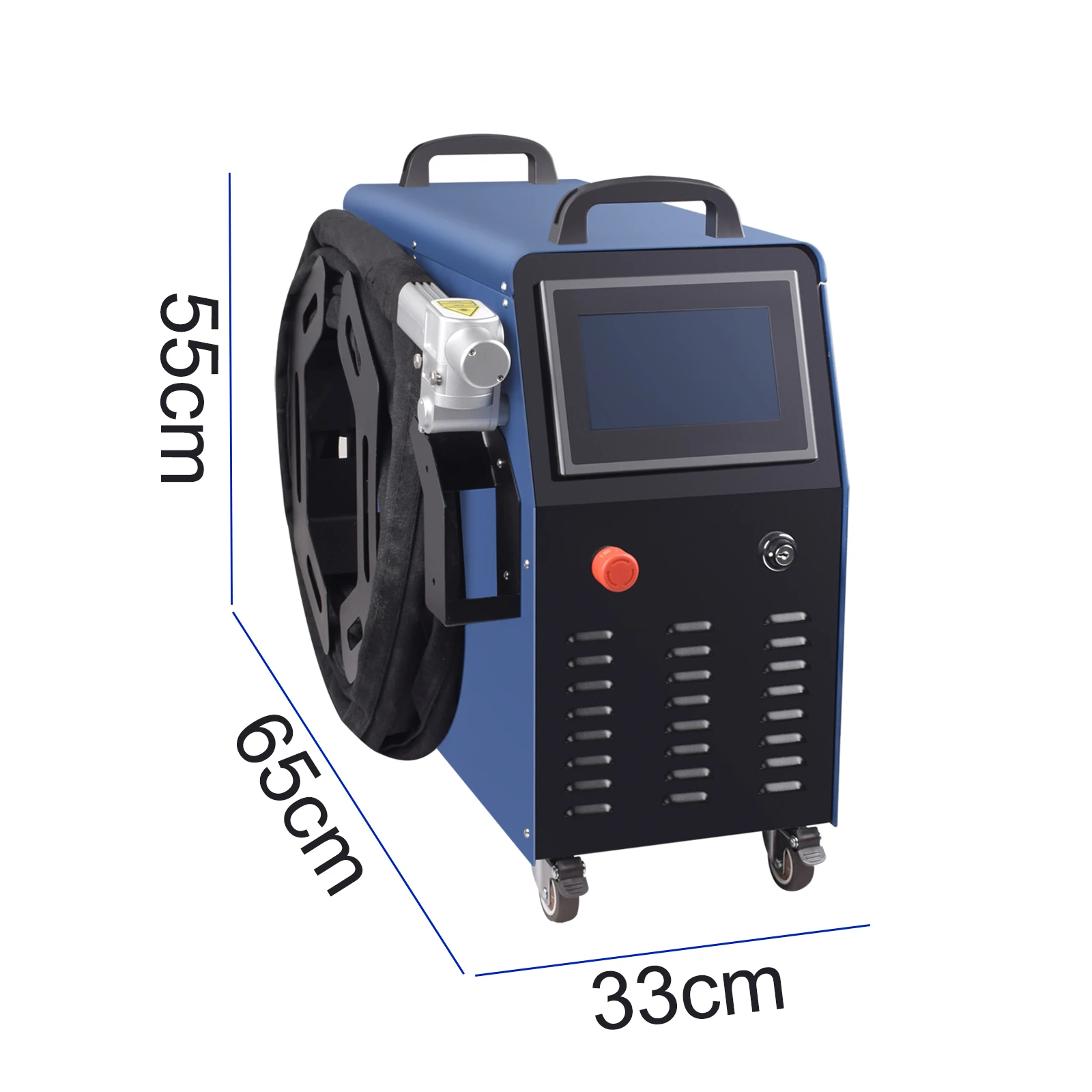2000W Air Cooling Fiber Laser Cleaning Machine Portable Laser Cleaner for Metal Oil Rust Paint Removal Cleaning SUP 32C Width 300mm Energy Saving