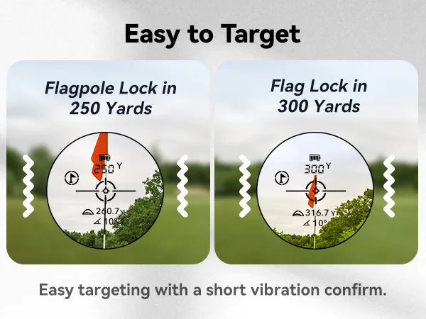 REDTIGER C001B Golf Rangefinder with Slope 1000M 1200 Yards Laser Range Finder Golf 7X Magnification Rechargeable Range Finder