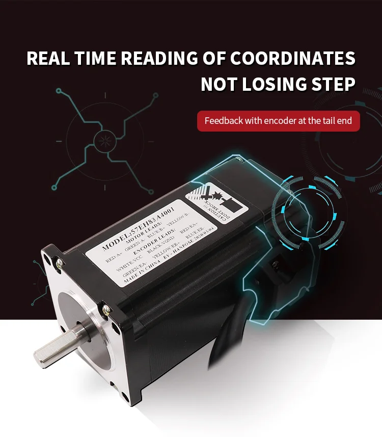 NEMA23 Stepper Motor 57x83mm 2.6N.m 57EH83A4001 +CL57 Closed Loop Servo Driver 57CME26 CNC Controller Kit for 3D printer