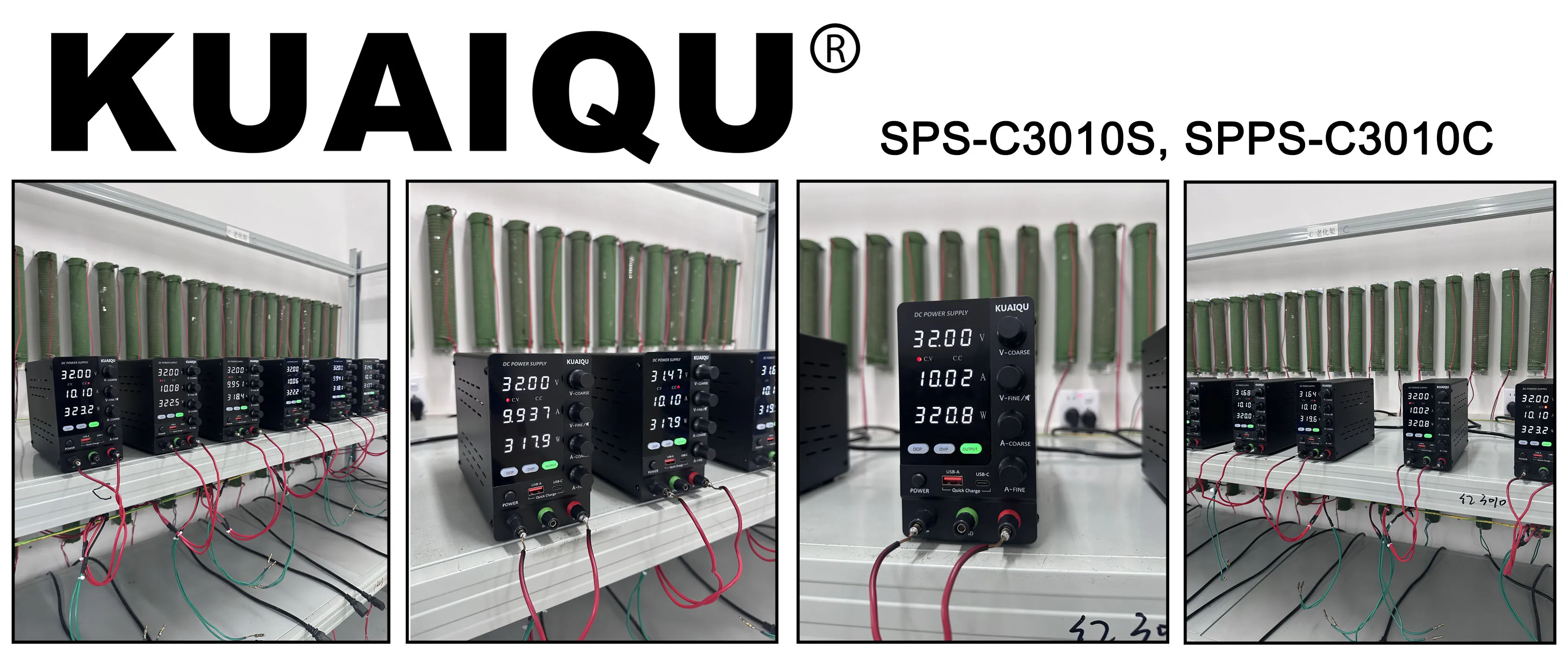 KUAIQU DC Lab Power Supply 30V 60V 120V Adjustable Voltage Regulator Preset Voltage Current Fast Charging Bench DC Power Supply