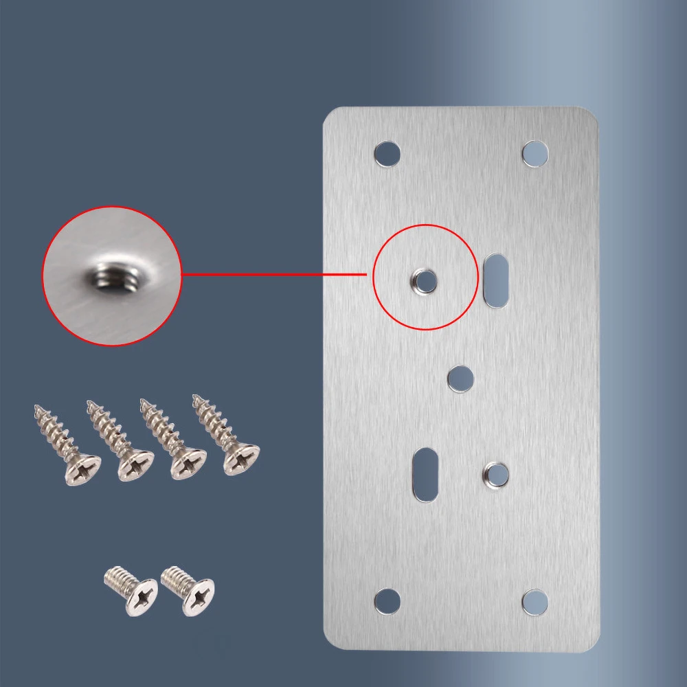 5 Sets NEW Hinge Repair Plate Rust-Resistant Steel Furniture Cupboard Repair Mount Tool