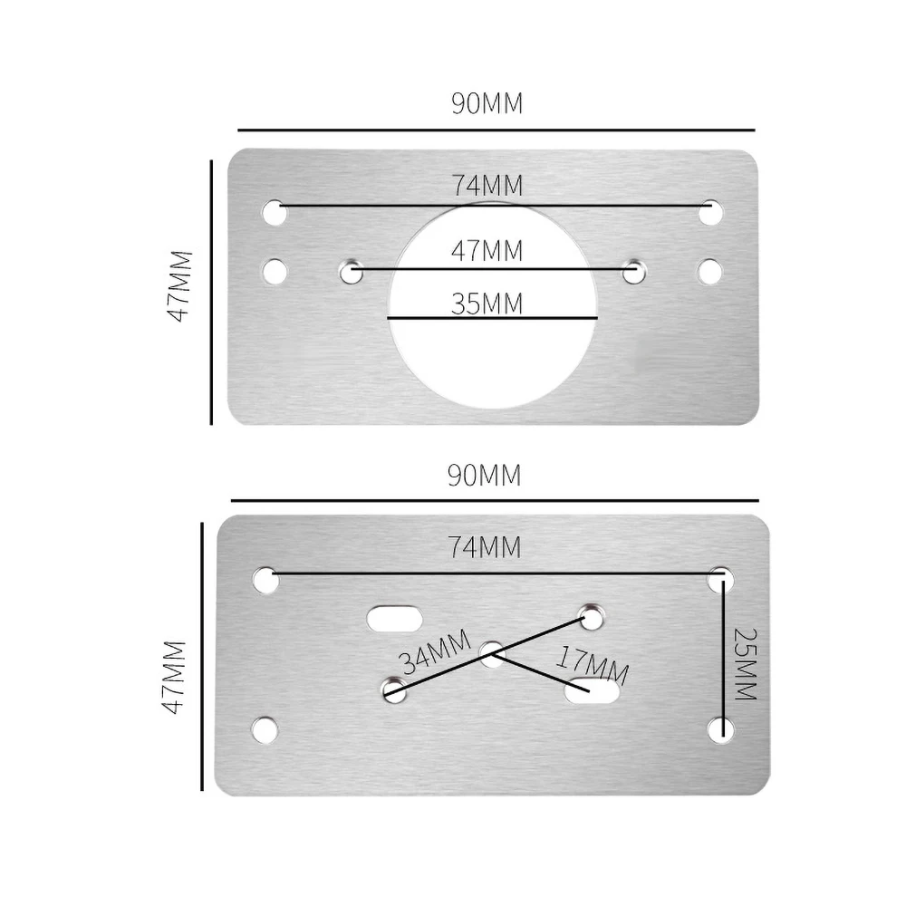 5 Sets NEW Hinge Repair Plate Rust-Resistant Steel Furniture Cupboard Repair Mount Tool