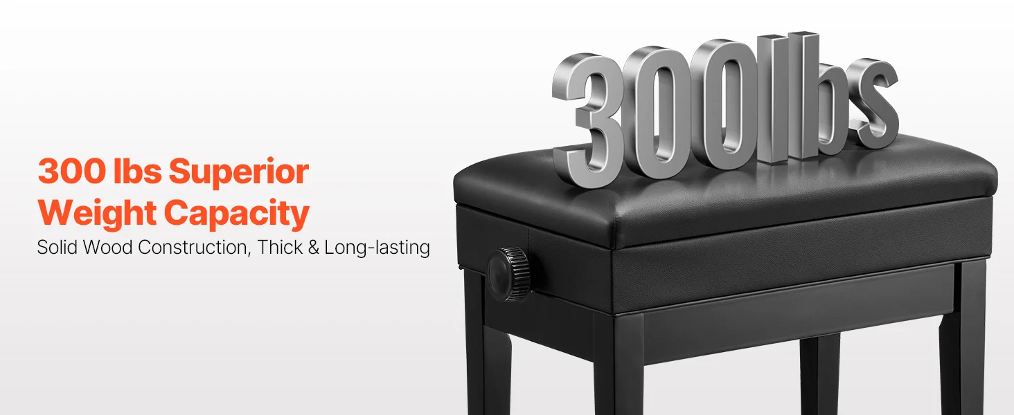 SucceBuy Piano Bench Keyboard Piano Chair w/ High-Density Padded Cushion & Storage Compartment Wooden Piano Bookcase Stool Seat