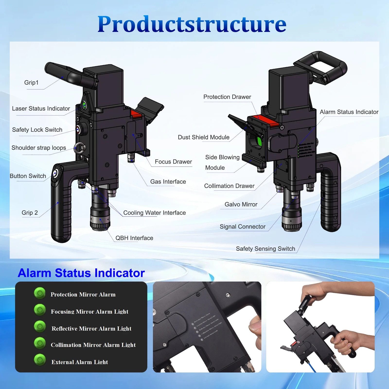 6000W Fiber Laser Cleaner 6000W Water Cooling Industrial Laser Cleaning Machine for Paint Oil Removal Heavy Rust Removal