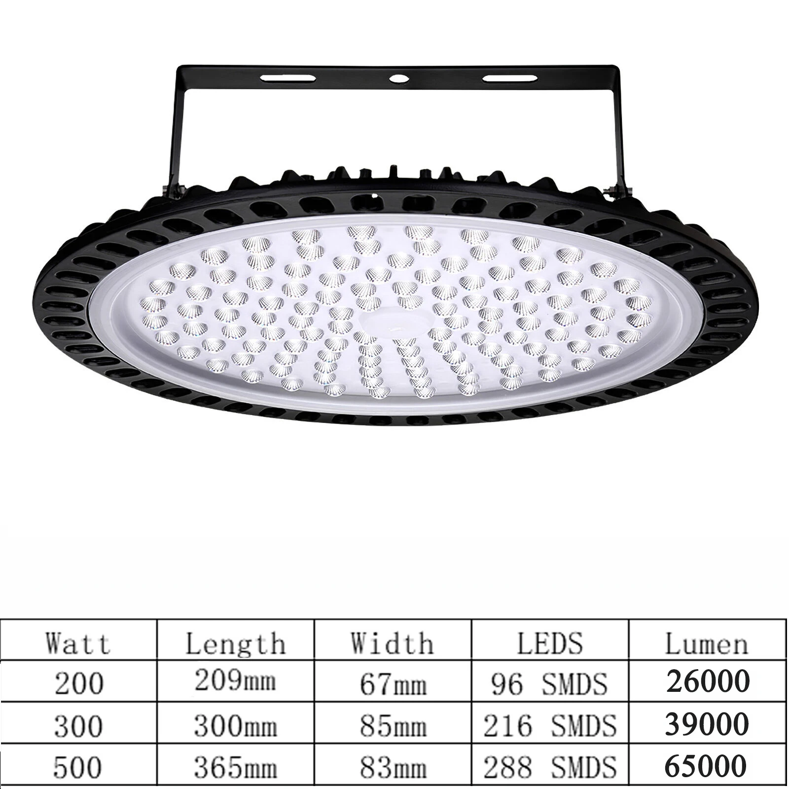 LED High Bay Light 200W 300W 500W Low Bay UFO Warehouse Industrial Lights with AU Plug For Garage Gym Factory Warehouse