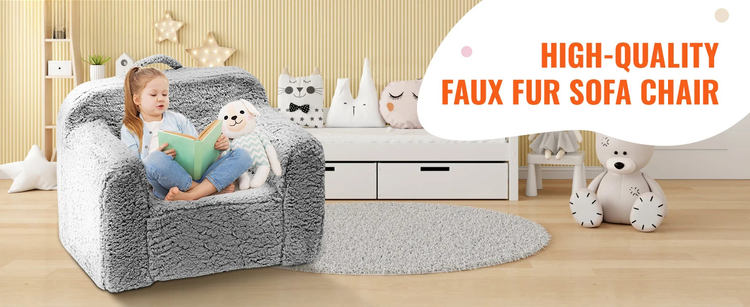 SucceBuy Play Couch Kids Sofa Toddler Foam Sofa Couch with High-density 25D Sponge for Playing Creative Sleeping Kids Furniture