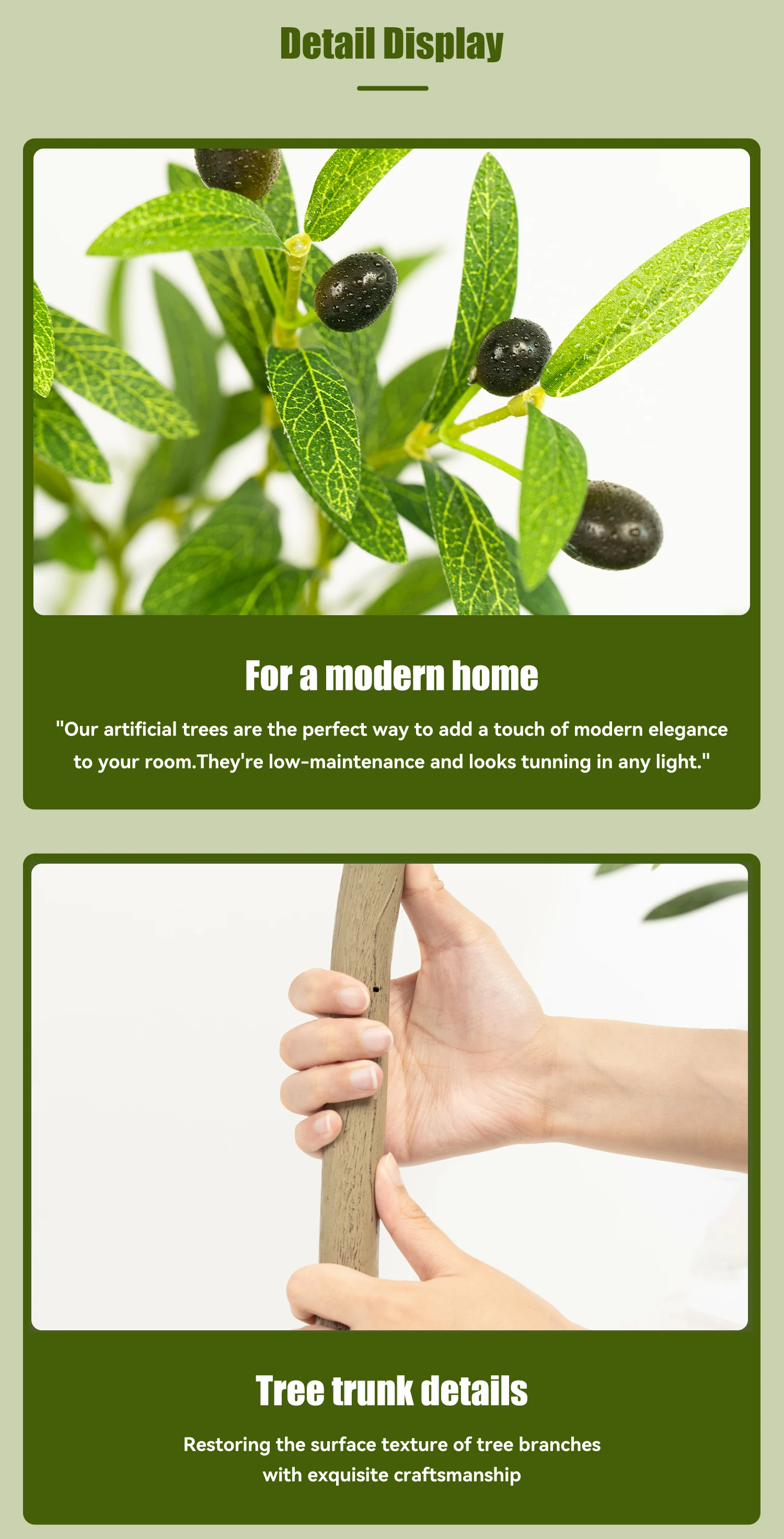 Artificial Plants Artificial Decorative Plants Olive Tree Room Decoration 6 FT Olive Tree With Fruit For Home Garden Decor