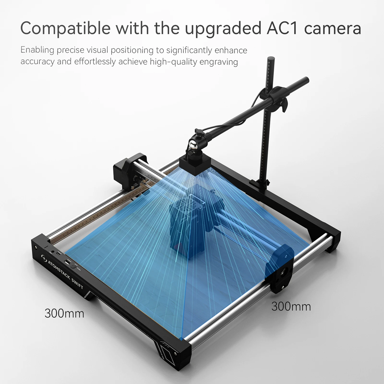 ATOMSTACK SWIFT Portable Laser Engraving Machine 12W 7W Laser Engraver Wood working Tools Diy Dog tags Acrylic Metal 300*300mm