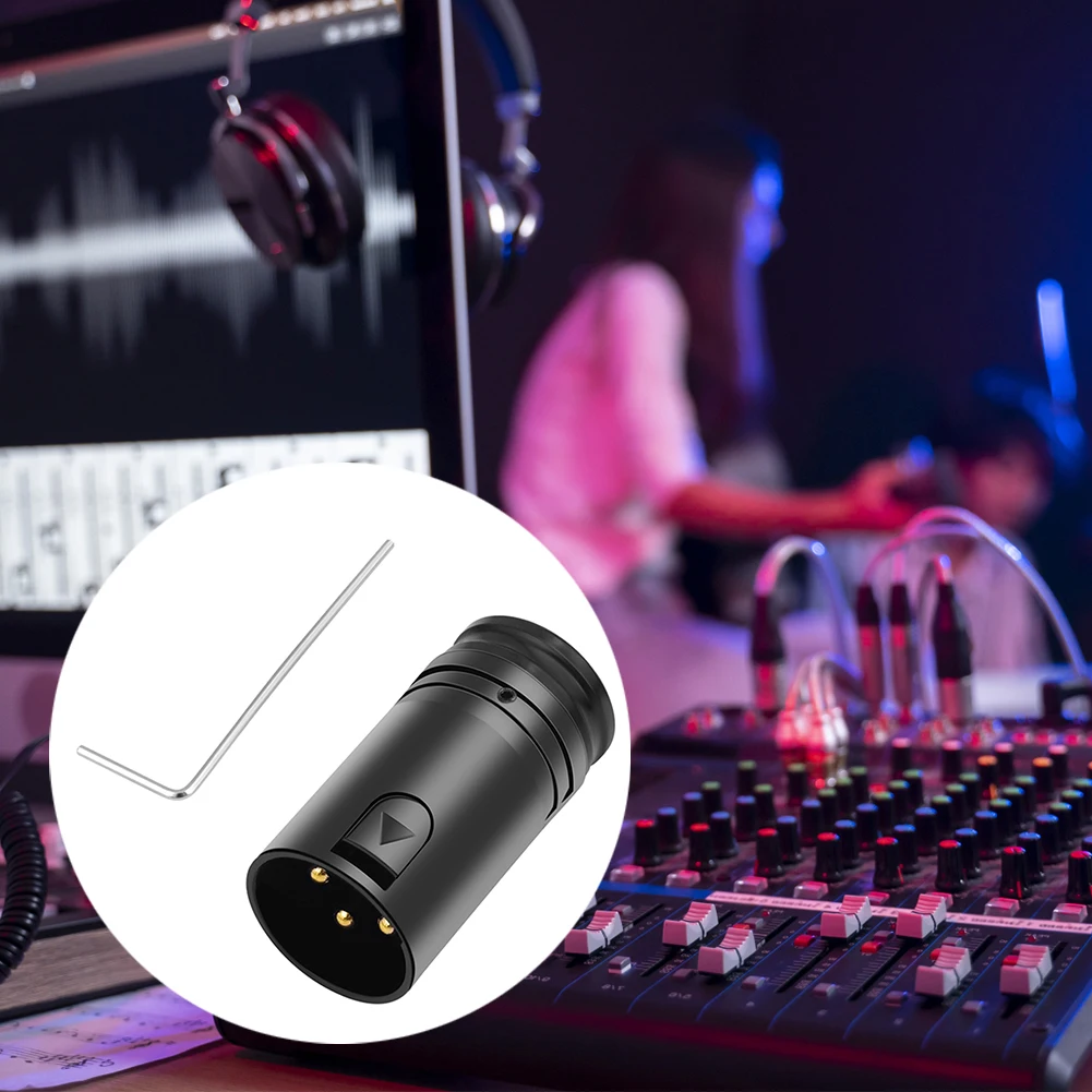 1-5SET Male To Male/Female To Female Compact XLR Microphone Solder Adapter with Wrench Audio Cables Connector for Microphone