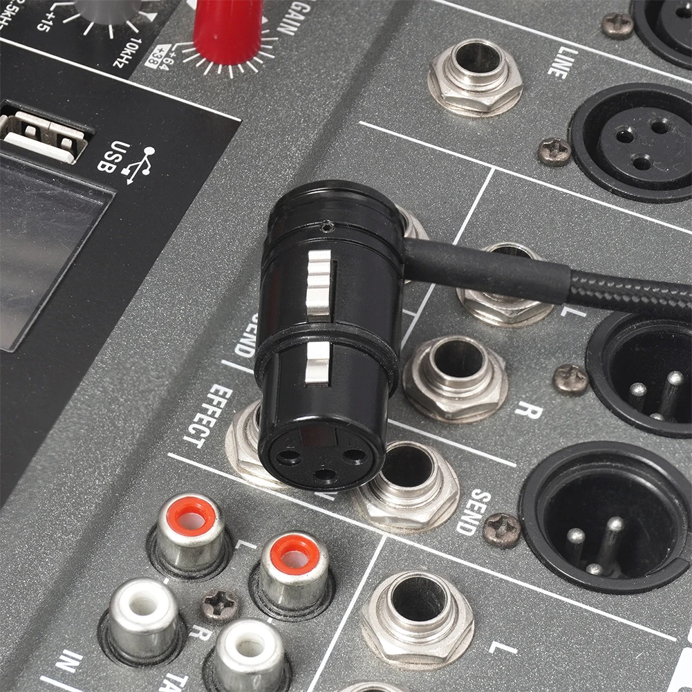 1-5SET Male To Male/Female To Female Compact XLR Microphone Solder Adapter with Wrench Audio Cables Connector for Microphone